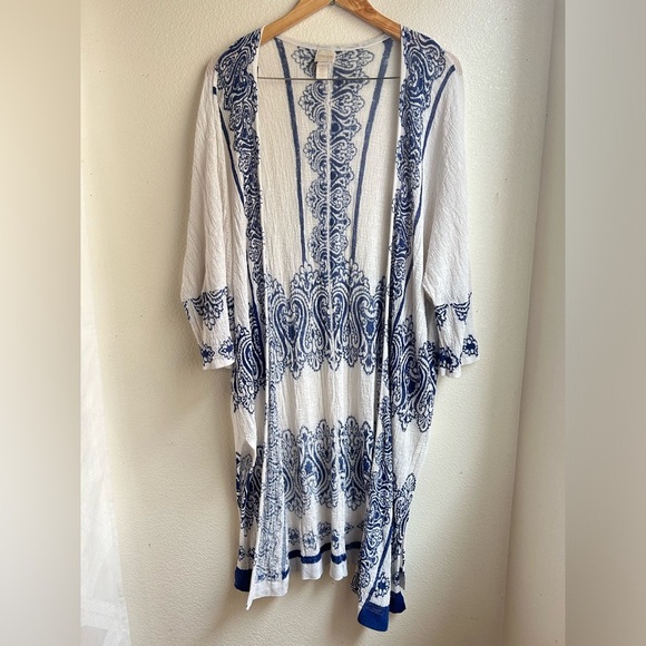 Chico’s | Open Front Cotton Blend Cardigan - Picture 3 of 6